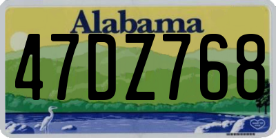 AL license plate 47DZ768