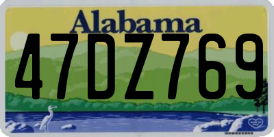 AL license plate 47DZ769