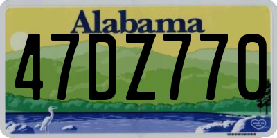 AL license plate 47DZ770