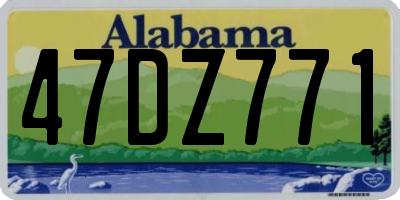AL license plate 47DZ771