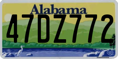 AL license plate 47DZ772