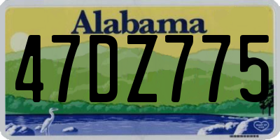AL license plate 47DZ775