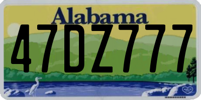 AL license plate 47DZ777