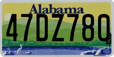 AL license plate 47DZ780