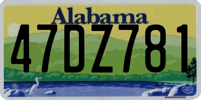 AL license plate 47DZ781