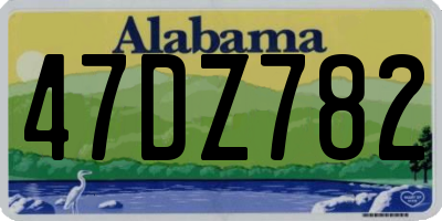 AL license plate 47DZ782