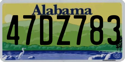 AL license plate 47DZ783