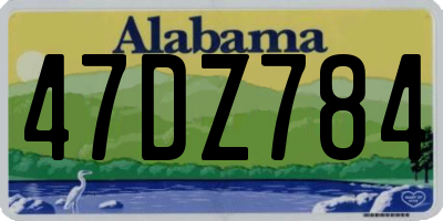AL license plate 47DZ784