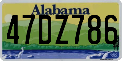 AL license plate 47DZ786