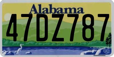 AL license plate 47DZ787