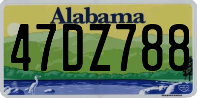 AL license plate 47DZ788