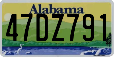 AL license plate 47DZ791