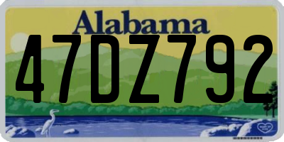 AL license plate 47DZ792