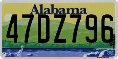 AL license plate 47DZ796