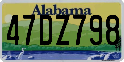 AL license plate 47DZ798