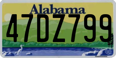 AL license plate 47DZ799
