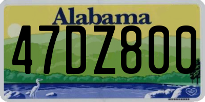 AL license plate 47DZ800
