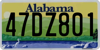 AL license plate 47DZ801