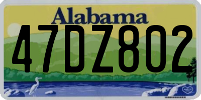 AL license plate 47DZ802