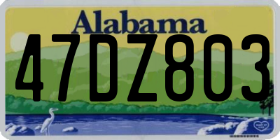 AL license plate 47DZ803
