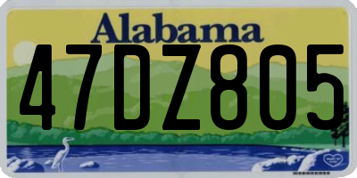 AL license plate 47DZ805
