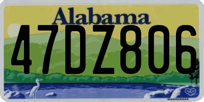 AL license plate 47DZ806