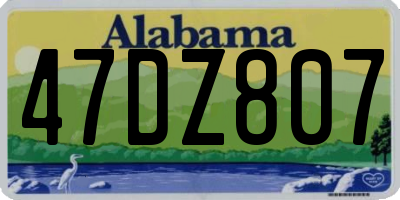 AL license plate 47DZ807