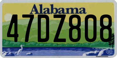AL license plate 47DZ808