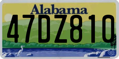 AL license plate 47DZ810