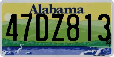 AL license plate 47DZ813