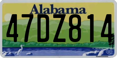 AL license plate 47DZ814