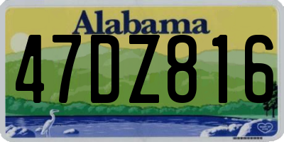 AL license plate 47DZ816