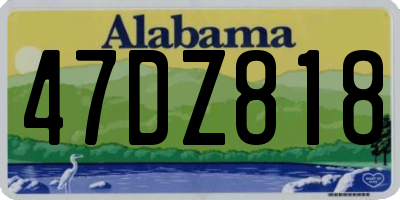 AL license plate 47DZ818