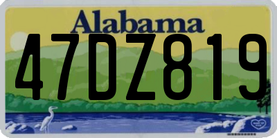 AL license plate 47DZ819