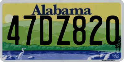AL license plate 47DZ820