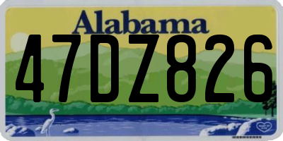 AL license plate 47DZ826