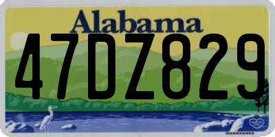 AL license plate 47DZ829