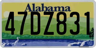 AL license plate 47DZ831