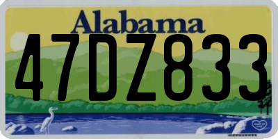 AL license plate 47DZ833