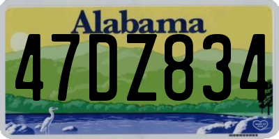 AL license plate 47DZ834