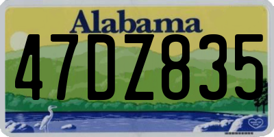 AL license plate 47DZ835