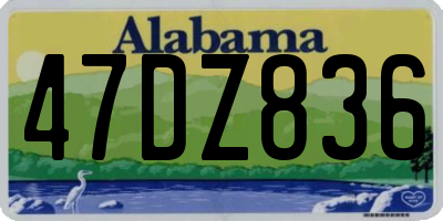 AL license plate 47DZ836