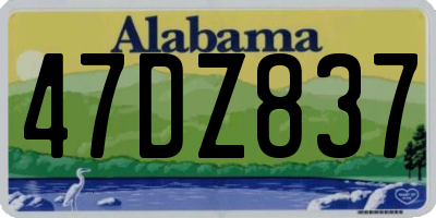 AL license plate 47DZ837