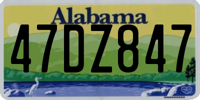 AL license plate 47DZ847