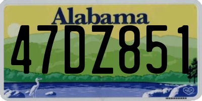 AL license plate 47DZ851