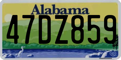 AL license plate 47DZ859