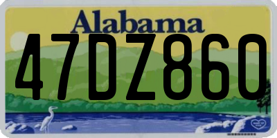 AL license plate 47DZ860