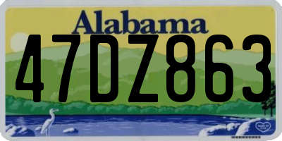 AL license plate 47DZ863