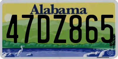 AL license plate 47DZ865