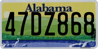 AL license plate 47DZ868